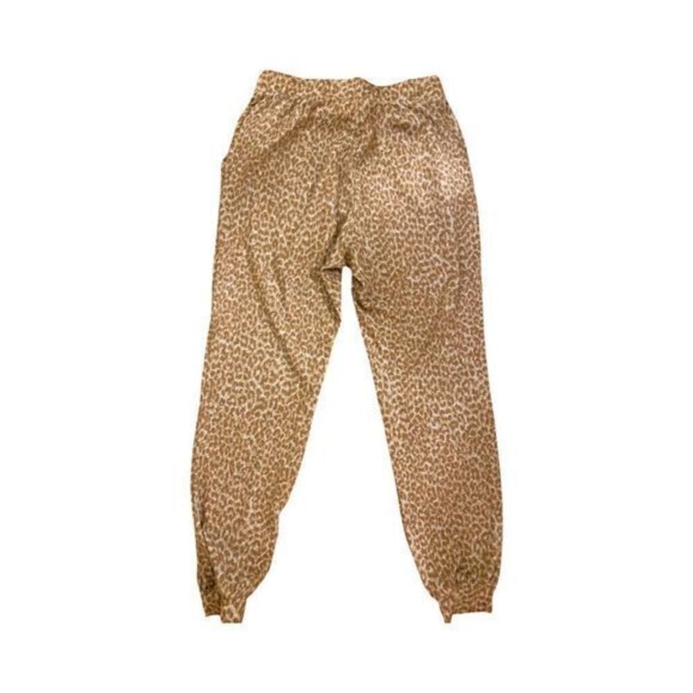 Beachlunchlounge leopard Joggers -S tan gray, polyester spandex